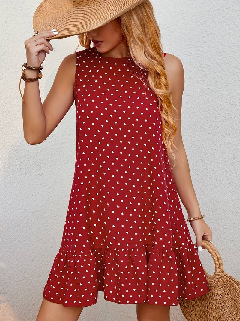 Dotted dress with ruffles