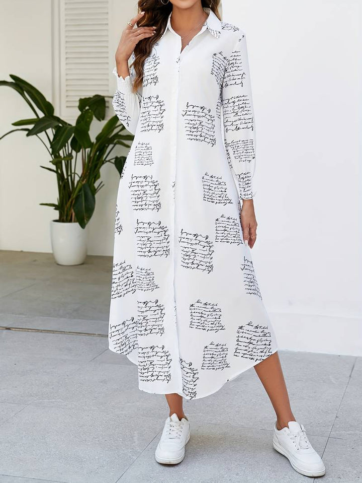 Maxi dress with letter print