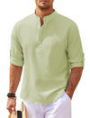 Long-sleeved linen casual shirt for men