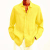 Long-sleeved linen shirts for men