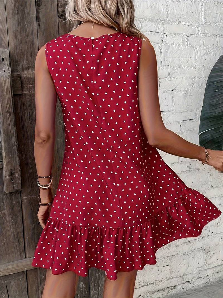 Dotted dress with ruffles