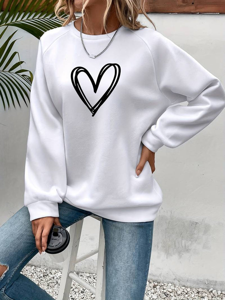 Jumper with heart print