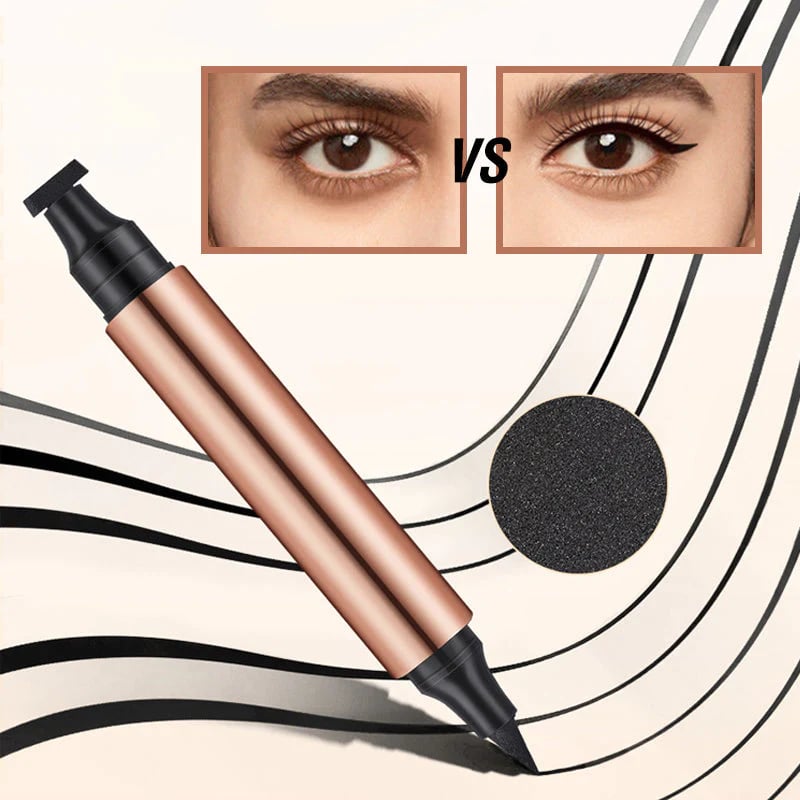 Elegant eyeliner with cat stamp