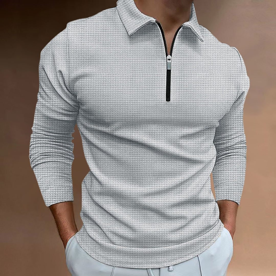 Men's T-shirt new zip long sleeve