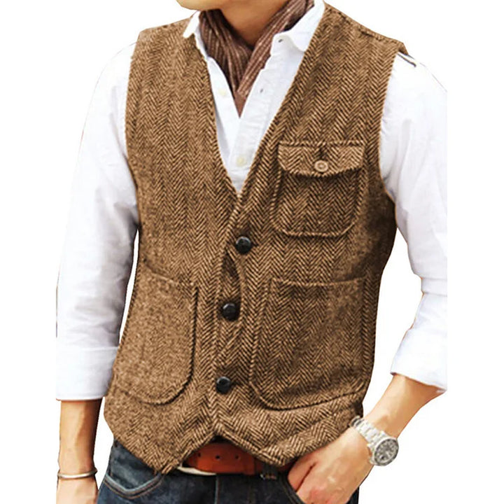 Men's suit cashmere single-breasted waistcoat