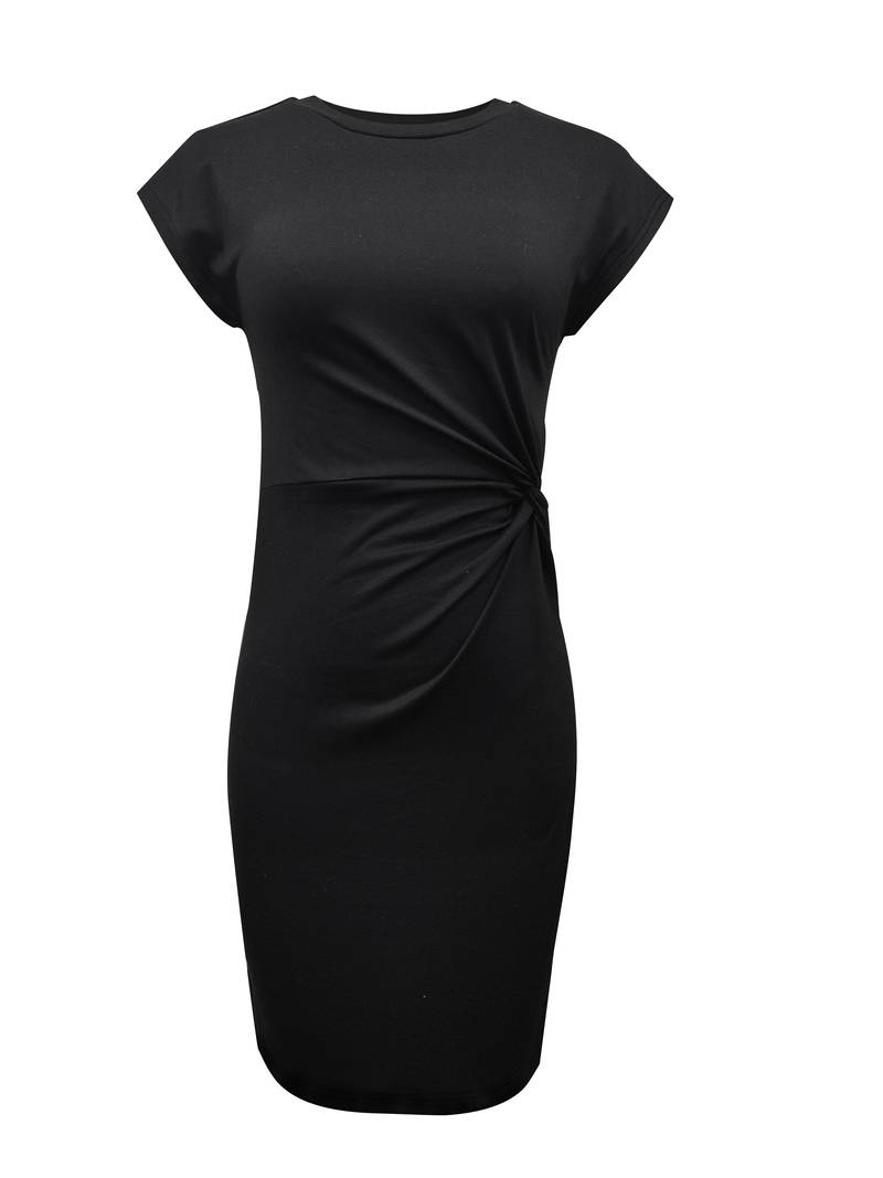 Black dress with twist front