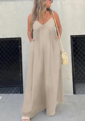 Elegant Jumpsuit with V-neck