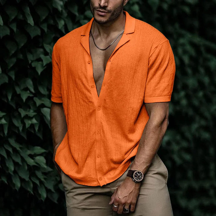 Florian - Single knit cotton shirt for men