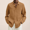 Long-sleeved linen shirts for men