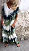 Elegant Tie-dye long dress