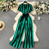 Women's Striped Bow Detailed Jumpsuit