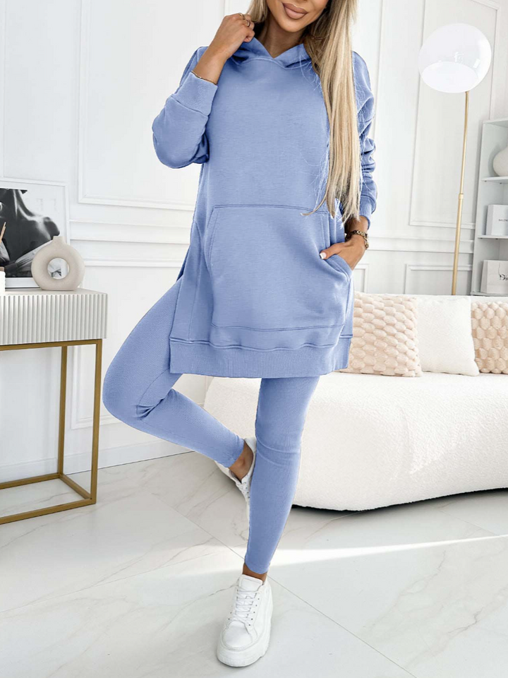 Elegant hoodie and legging set