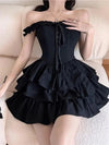 Women's Off-Shoulder Ruffles Mini Dress