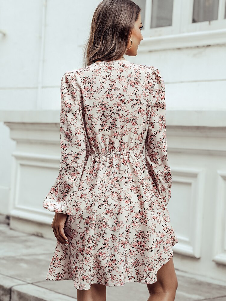 Flowered mini dress